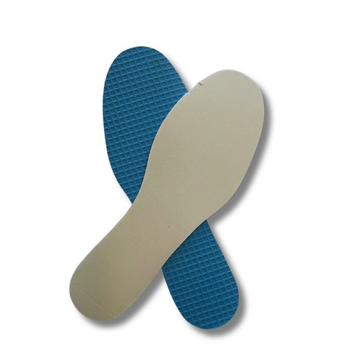 White cotton shoe insoles - white,