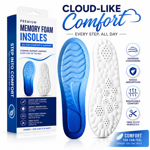 Memory foam shoe insoles - foam,