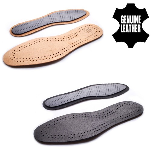 Leather shoe insoles unisex - leather,