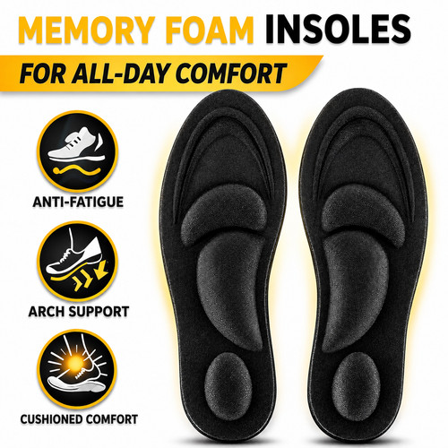Memory foam shoe insoles - shoe,