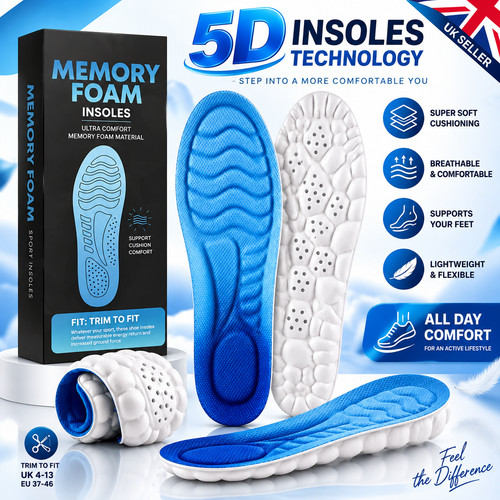 Memory foam shoe - insoles, for
