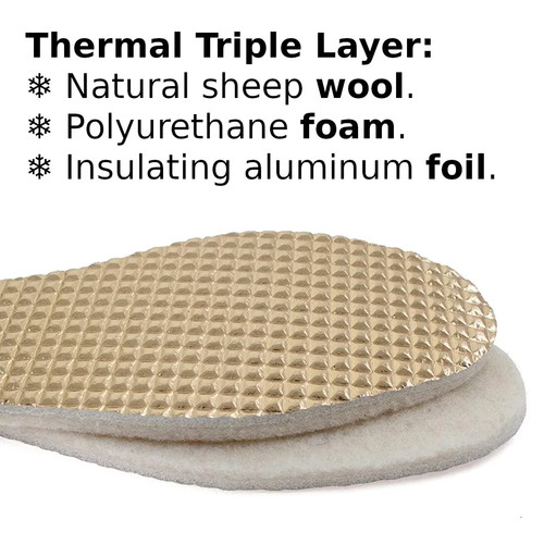 Gold fleece shoe insoles - fleece,